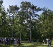 <p>Lang/Baumann, <em>Beautiful Tube #2</em>, 2014, wood, paint, 3.6 x 1.2 x 2.4 m, installation view, Parc Jean-Jacques-Rousseau, Ermenonville, France</p>
