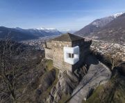 <p>Lang/Baumann, <em>Comfort #13</em>, 2015, polyester fabric, ventilator, 2 objects, 5 x 5 x 6.75 m and 5 x 5 x 6.35 m, installation view, <em>Somewhere between the lines</em>, Sasso Corbaro, Bellinzona, Switzerland</p>
