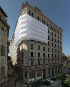 <p>Lang/Baumann, <em>Comfort #14</em>, 2015, polyester fabric, ventilator, 5 tubes of 30 m length, diameter 190 cm, installation view, <em>Between the idea and the experienc</em>e, Havana, Cuba</p>
