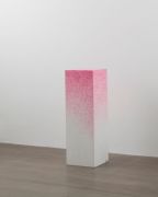 <p>Li Gang, <em>Pedestal</em> (No. 3), 2012, wooden plinth, banknote pigment, 120 x 45 x 45 cm</p>
