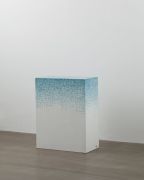 <p>Li Gang, <em>Pedestal</em> (No. 6), 2012, wooden plinth, banknote pigment, 100 x 80 x 40 cm</p>
