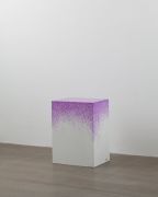 <p>Li Gang, <em>Pedestal</em> (No. 8), 2012, wooden plinth, banknote pigment, 80 x 60 x 45 cm</p>
