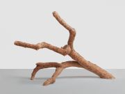<p>Mirko Baselgia,&nbsp;<em>my grandmother's father a carpenter too,</em> 2022, apple tree wood shingles on apple tree trunk, 160 x 200 x 120 cm</p>
