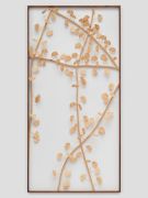 <p>米尔科&middot;巴泽吉亚，<em>light shines through the forked leaves of the ginkgo tree</em>，2022，石松木 (瑞士五叶松) - 胡桃木外框，180 x 90 x 3.3 cm</p>
