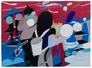 <p>Miao Miao, <em>Red Blood Cells</em>, 2020, mixed media on paper, 56.5 x 76.5 cm</p>
