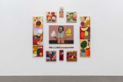 <p>Miao Miao, <em>In the Fruit Store</em>, 2023, oil, pigment, wax, acrylic on canvas, 266 x 280 cm (10 panels, sizes variable)</p>
