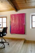 <p>Exhibition View of <em>Minestrone</em>, 2021, Ardez, Switzerland (Ju Ting, <em>Untitled 062919</em>, 2019)</p>
