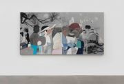 <p>Miao Miao, <em>First Snow</em>, 2022, oil, pigment, wax, acrylic on canvas, 2x 150 x 150 cm (2 panels)</p>

