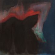 <p>谢其，<em>蜷缩阻止下坠</em>，2019，布面油画，160 x 160 cm</p>
