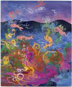 <p isrender="true">高嫣，<em isrender="true">Fish knows</em>，2018，布面蛋彩粉蜡笔油画，240 x 200 cm</p>
