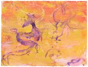 <p>高嫣，<em>untitled</em>，2018，纸上蜡笔水粉，58 x 76 cm</p>
