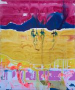 <p>高嫣（Rebekka Steiger），<em>山花 (shanhua)</em>，2020，布面水墨蛋彩油画，240 x 200 cm</p>
