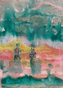 <p>高嫣，<em>untitled</em>，2022，布面丙烯、水墨、蛋彩油画，70 x 50 cm</p>

