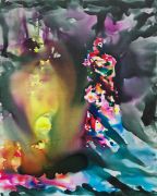 <p>高嫣，<em>valenska</em>，2023，布面丙烯水墨，200 x 160 cm，图片：Stefan Altenburger</p>
