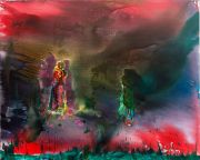<p>高嫣，<em>untitled</em>，2023，布面丙烯水墨，80 x 100 cm</p>
