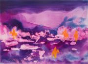 <p>高嫣（Rebekka Steiger），<em>untitled</em>，2024，布面蛋彩和丙烯水墨，30 x 40 cm</p>
