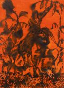 <p>高嫣（Rebekka Steiger），<em>未知数</em>，2024，布面蛋彩和丙烯水墨，200 x 145 cm</p>
