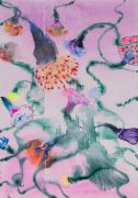<p>高嫣（Rebekka Steiger）<em>wild flowers</em>，2025，布面丙烯水墨和蛋彩，200 x 140 cm</p>
