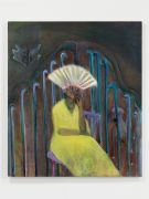 <p>罗瑟林德&middot;纳沙希比，<em>The Yellow Dress (Morisot with a Fan)</em>，2022，亚麻布面油画，150 &times; 130 cm</p>

