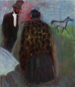 <p>罗瑟林德&middot;纳沙希比，<em>The Tartan Rug (after Degas)</em>，2025，亚麻布上油画，105 x 90 cm</p>
