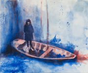 <p isrender="true">高嫣，<em isrender="true">Nous e&ucirc;mes des orages</em>，2016，棉布上油画，200 x 240 cm</p>
