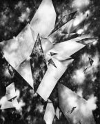 <p>尤莉娅&middot;斯坦纳，<em>Space Fiction</em>，2013，纸上水粉，202 x 162 cm</p>
