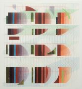 <p>Tanya Goel, <em>Quadrant 3</em>, 2019, silk, crushed glass and acrylic pigments on<br />
canvas, 71 x 66 cm</p>
