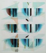<p>Tanya Goel, <em>Quadrant 6</em>, 2019, silk, crushed glass and acrylic pigments on<br />
canvas, 112 x&nbsp;96.5 cm</p>
