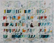 <p>塔尼娅&middot;戈埃尔，<em>Mechanisms 7</em>，2019，布面丙烯，纸绢，碎玻璃，云母，213 x 274 cm</p>
