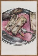 <p>托比亚斯&middot;雷贝格，<em>American Spirit 8</em>，2019，Hahnem&uuml;hle竹纤维纸上水彩，190 x 125 cm；202 x 137 x 5 cm (外框)&nbsp;</p>
