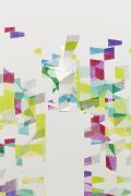 <p>托比亚斯&middot;雷贝格，<em>Spring</em>，2014，纸上水彩，木质展台，雕塑：176 x 25 x 22 cm，绘画：200 x 200 cm，局部</p>
