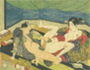 <p>托比亚斯&middot;雷贝格，<em>Utagawa Kunisada Shiko no nagame 1829</em>，2015，中密度纤维板，亚克力漆，合成物，U盘/数码印刷, 350 x 450 cm</p>
