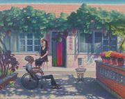 <p>王兴伟，<em>孝顺的儿媳</em>，2024，布面油画，240 x 300 cm</p>
