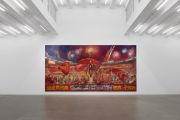 <p>王兴伟，<em>中国球迷</em>，2024，布面油画，350 x 690 cm (左: 350 x 200 cm; 中: 350 x 290 cm; 右: 350 x 200 cm)</p>
