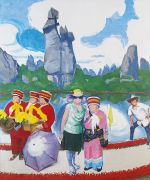 <p isrender="true">王兴伟，<em isrender="true">阿诗玛</em>，2014 - 2015，布面油画，240 x 200 cm&nbsp;</p>

