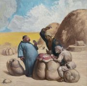 <p>王兴伟，《斗地主》，2021，布面油画，200 x 200 cm</p>
