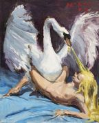<p isrender="true">王兴伟，<em isrender="true">丽达与天鹅</em>，2007，布面油画，100 x 70 cm</p>
