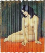 <p isrender="true">王兴伟，<em isrender="true">女人体</em>，2003，瓦楞纸板油画，210 x 180 cm</p>
