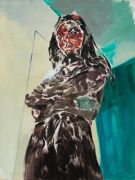 <p>谢南星，<em>站立肖像</em>，2019，布面油画，120 x 90 cm</p>
