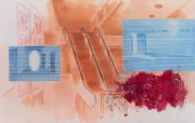<p>谢南星，<em>展什么 之三</em>，2017，布面油画，190 x 299 cm</p>
