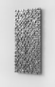 <p>杨牧石，<em>焊连 - 块</em>，2021 - 2022，不锈钢回收件，72 x 36 x 4.5 cm</p>
