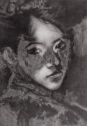 <p>张书笺，<em>织皮 - 32</em>，2018，纸上铅笔，110 &times; 76 cm</p>
